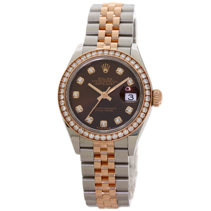 ROLEX Datejust 28 10P Diamond Watches 279381RBR Stainless Steel/SSxK18PG Ladies