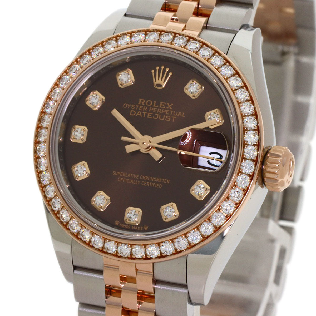 ROLEX Datejust 28 10P Diamond Watches 279381RBR Stainless Steel/SSxK18PG Ladies