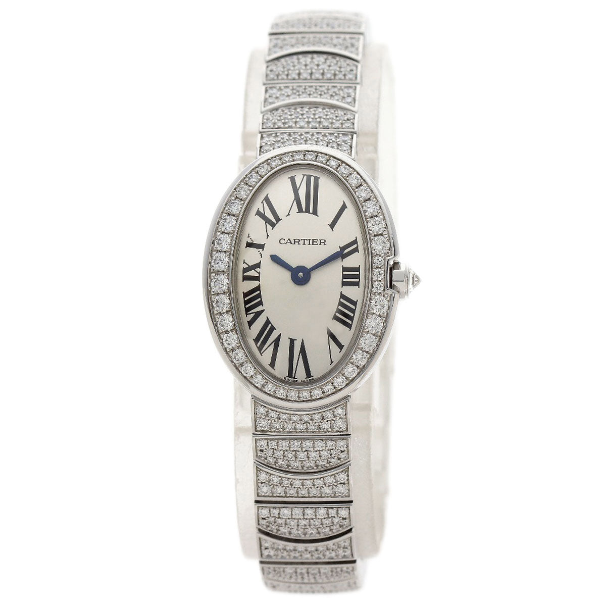 CARTIER Mini Baignoire Diamond Watches HPI00327 K18 White Gold/K18WGxDiamond Ladies