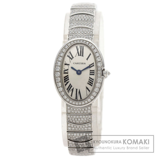 CARTIER Mini Baignoire Diamond Watches HPI00327 K18 White Gold/K18WGxDiamond Ladies