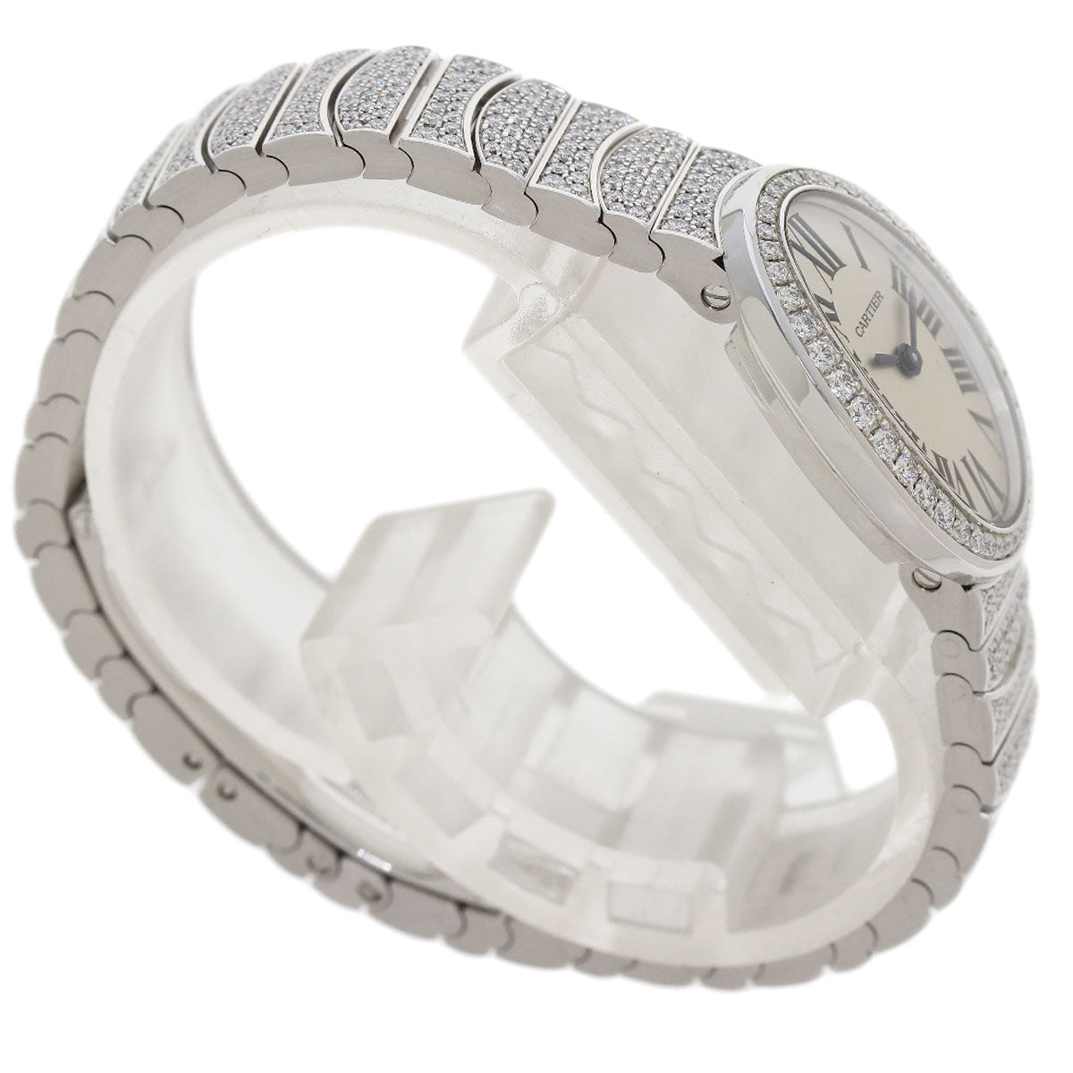 CARTIER Mini Baignoire Diamond Watches HPI00327 K18 White Gold/K18WGxDiamond Ladies