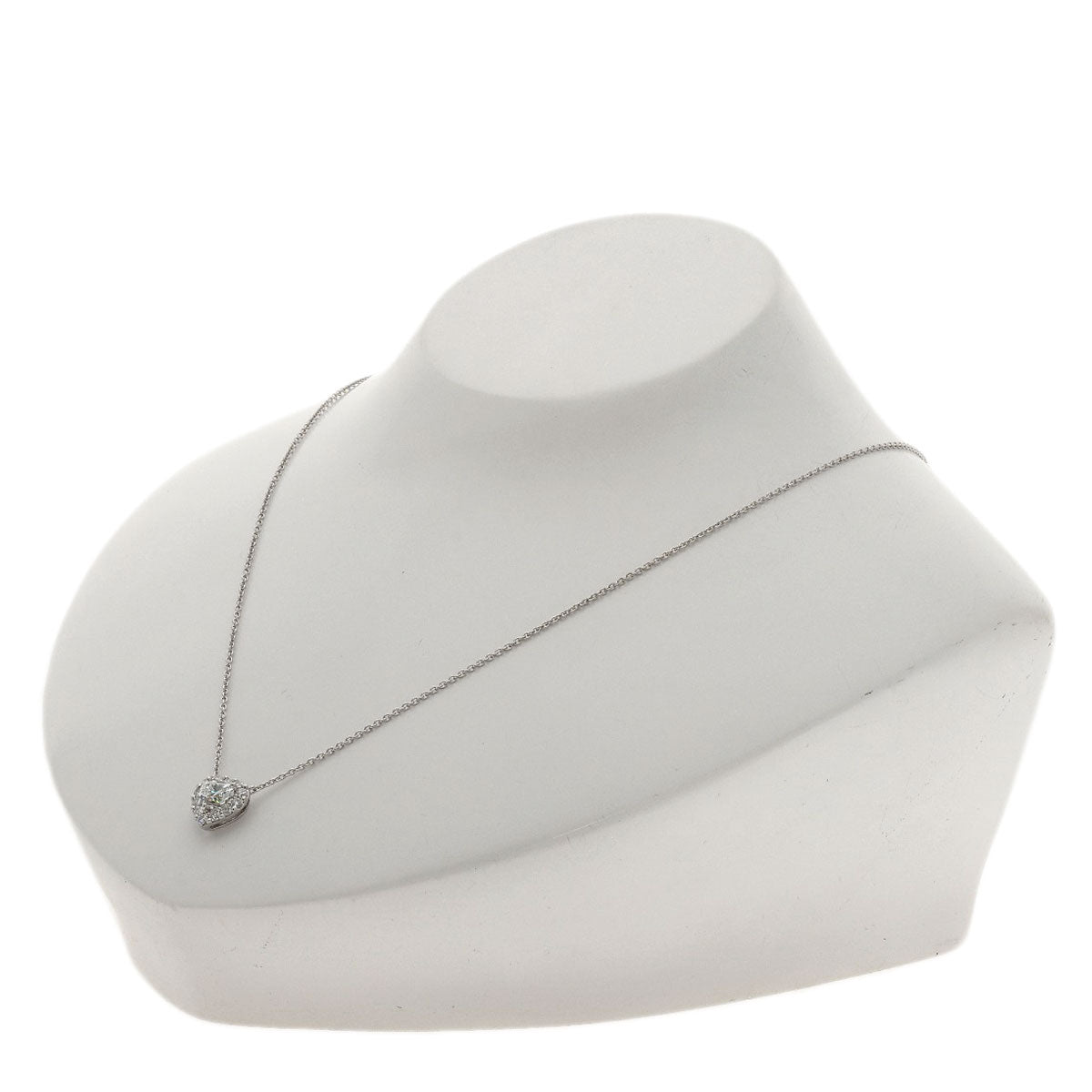 GRAFF Heart-shaped micropavé pendant diamonds Necklace K18 White Gold Ladies [Used]