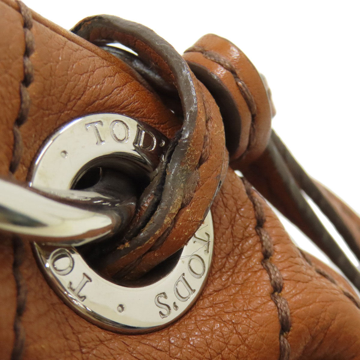 TODS logo Shoulder Bag Leather Ladies [Used]