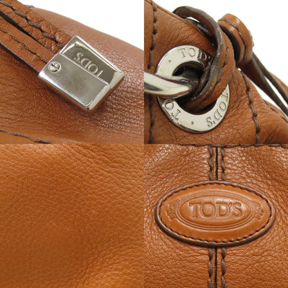 TODS logo Shoulder Bag Leather Ladies [Used]