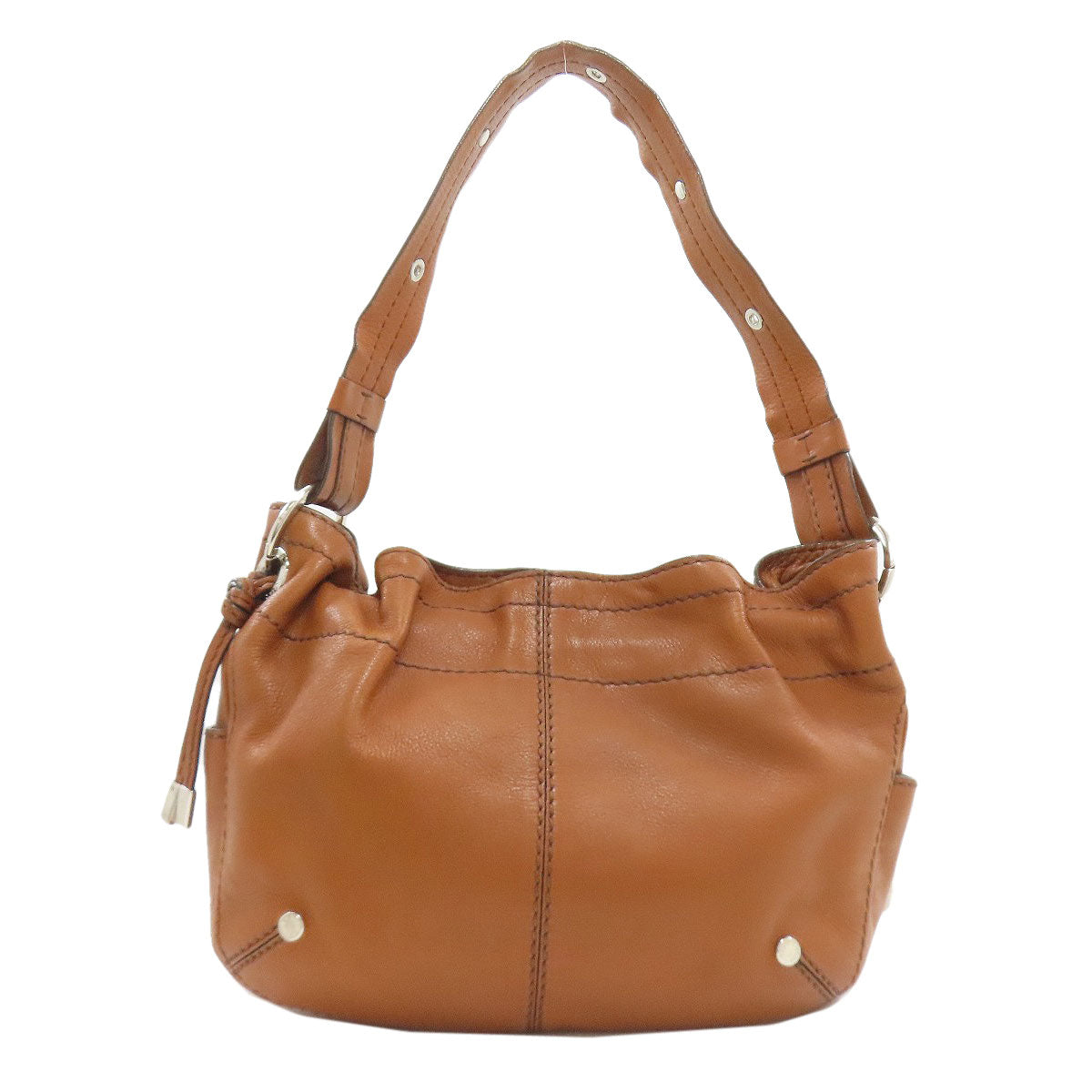 TODS logo Shoulder Bag Leather Ladies [Used]