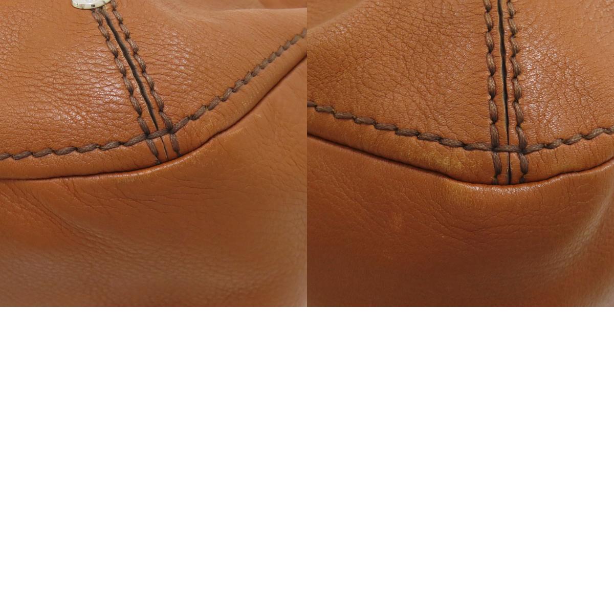 TODS logo Shoulder Bag Leather Ladies [Used]