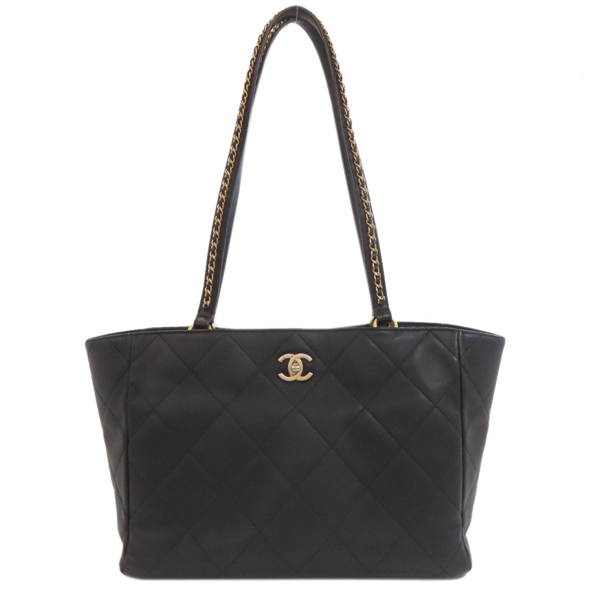 CHANEL Matelasse GoldHardware Tote Bag Calf Ladies [Used]
