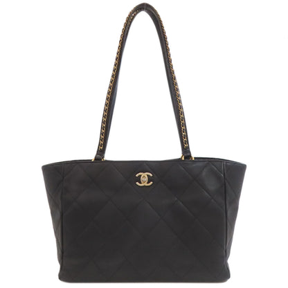 CHANEL Matelasse GoldHardware Tote Bag Calf Ladies [Used]