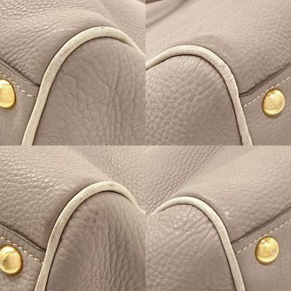 MIUMIU logo Tote Bag Leather Ladies [Used]