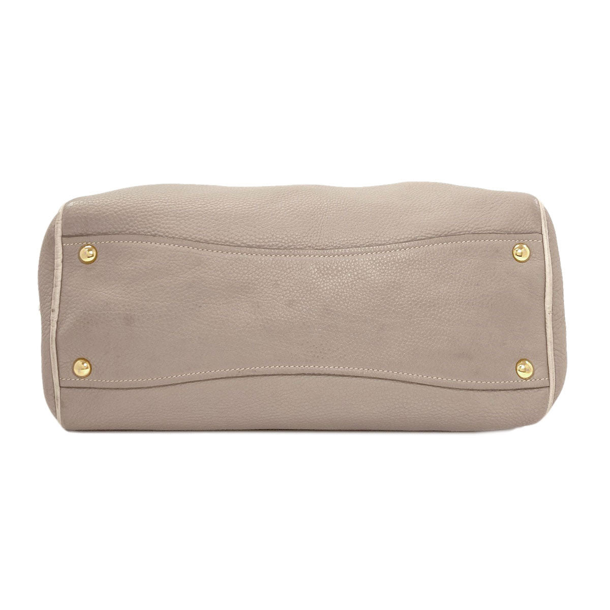 MIUMIU logo Tote Bag Leather Ladies [Used]