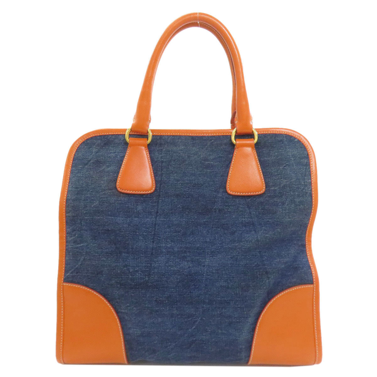 PRADA BN2254 2WAY Handbag Canvas LeatherLadies [Used]