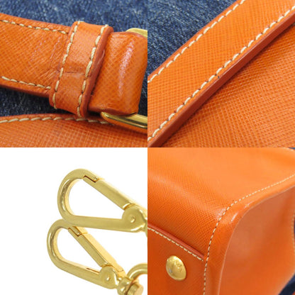 PRADA BN2254 2WAY Handbag Canvas LeatherLadies [Used]