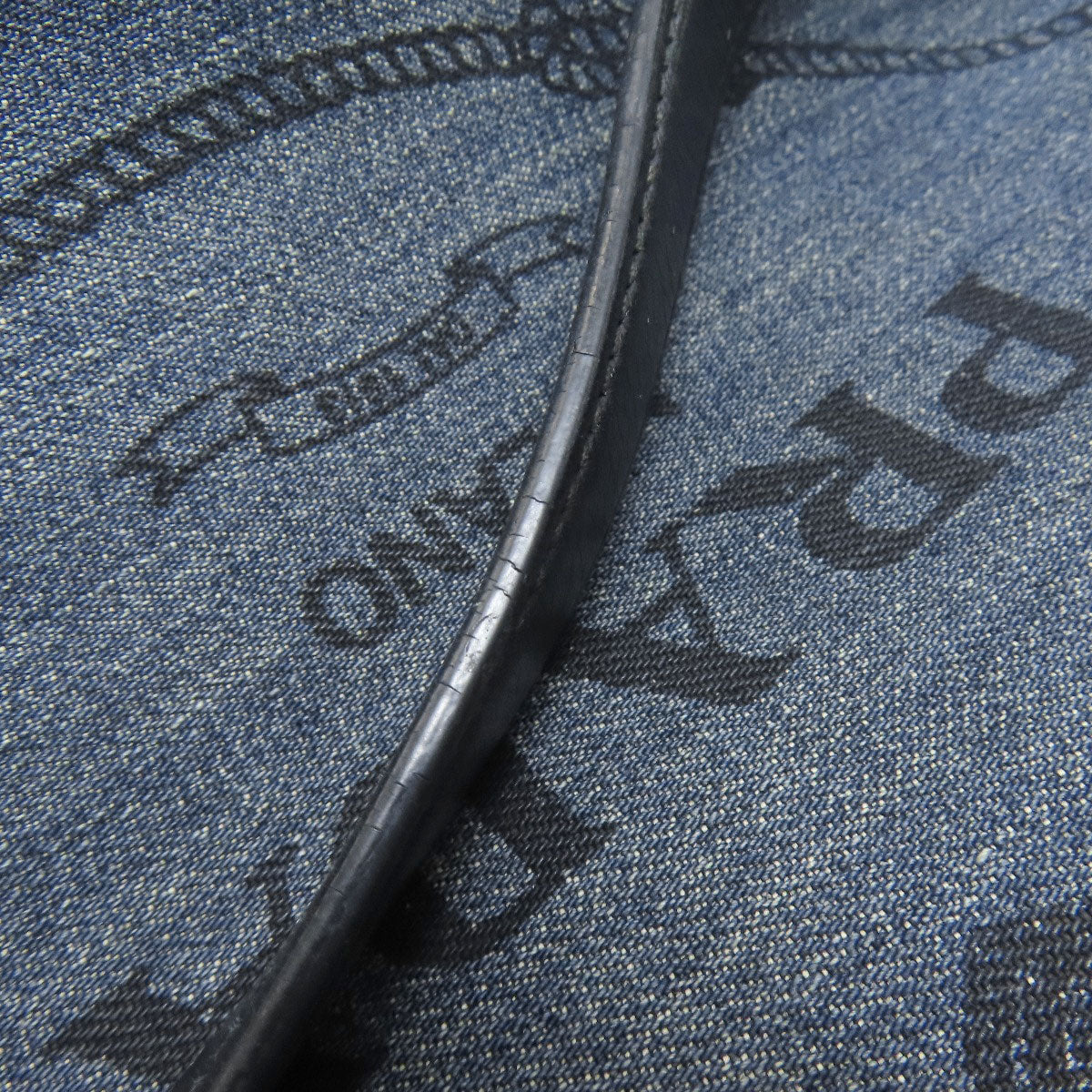PRADA logo Tote Bag Denim Ladies [Used]
