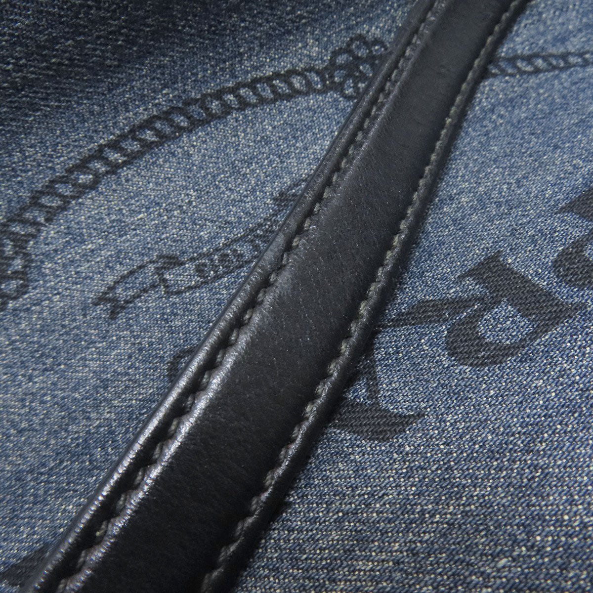 PRADA logo Tote Bag Denim Ladies [Used]
