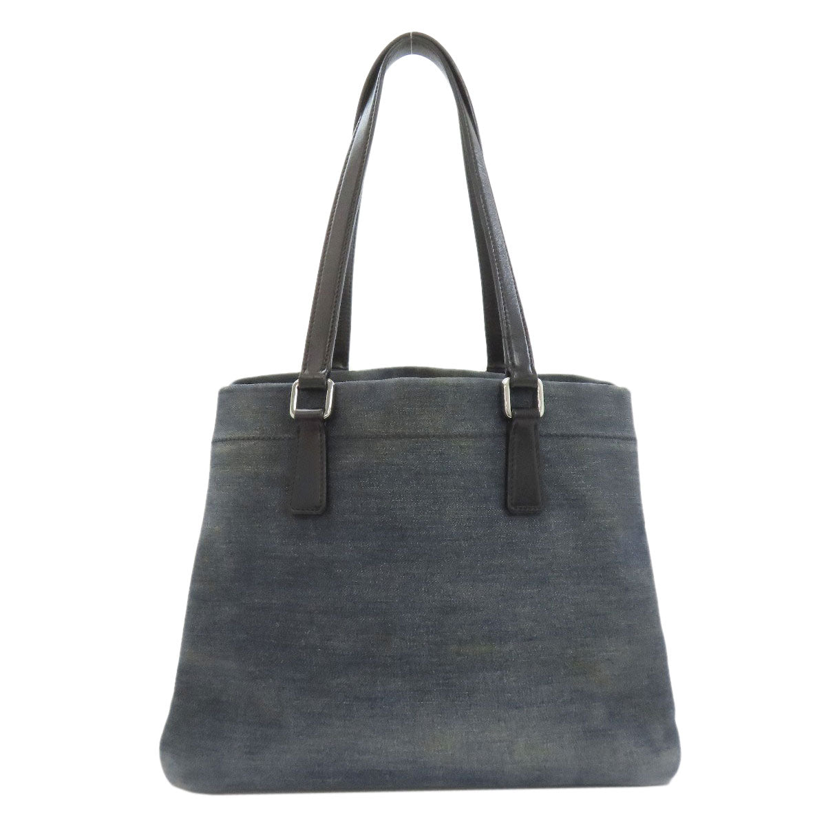 PRADA logo Tote Bag Denim Ladies [Used]
