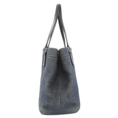 PRADA logo Tote Bag Denim Ladies [Used]
