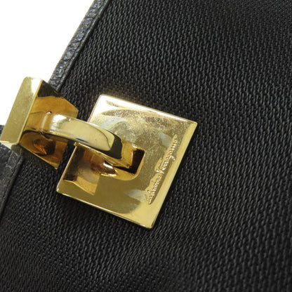 Salvatore Ferragamo logo Handbag Nylon canvas LeatherLadies [Used]