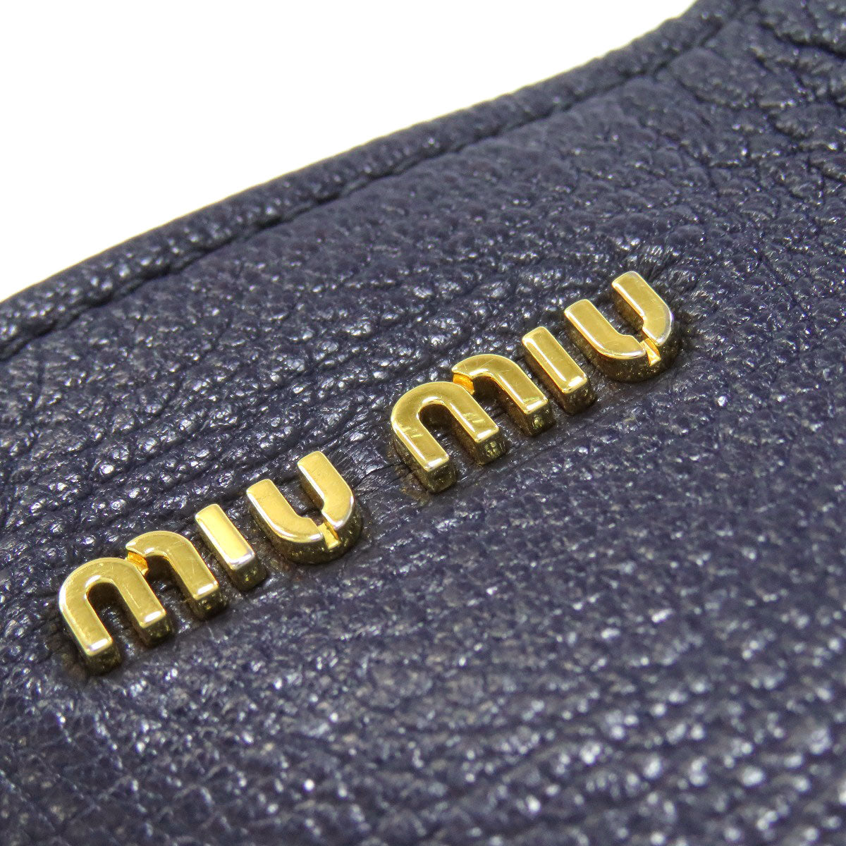 MIUMIU logo Tote Bag Leather Ladies [Used]