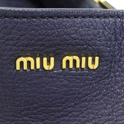 MIUMIU logo Tote Bag Leather Ladies [Used]