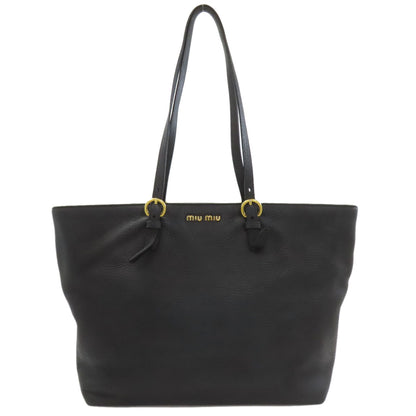 MIUMIU logo Tote Bag Leather Ladies [Used]