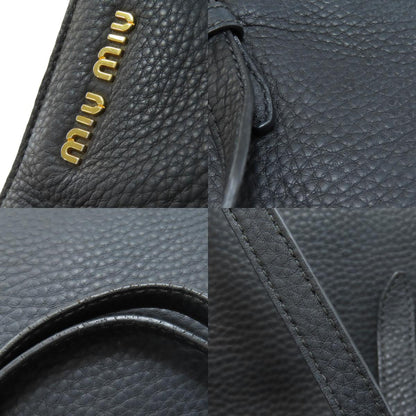 MIUMIU logo Tote Bag Leather Ladies [Used]