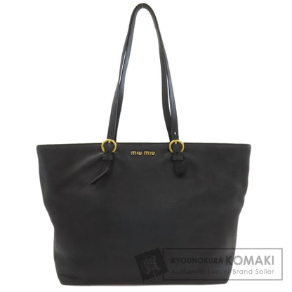 MIUMIU logo Tote Bag Leather Ladies [Used]