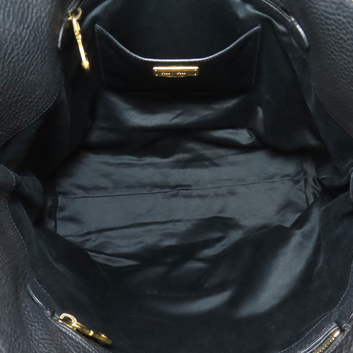 MIUMIU logo Tote Bag Leather Ladies [Used]