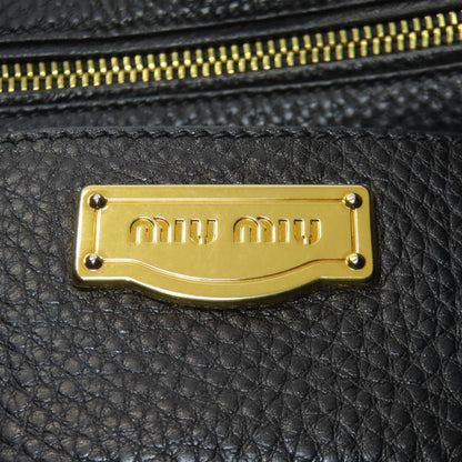 MIUMIU logo Tote Bag Leather Ladies [Used]