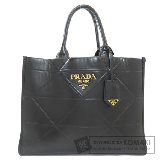 PRADA Symbol Topstitch Handbag Calf Ladies [Used]