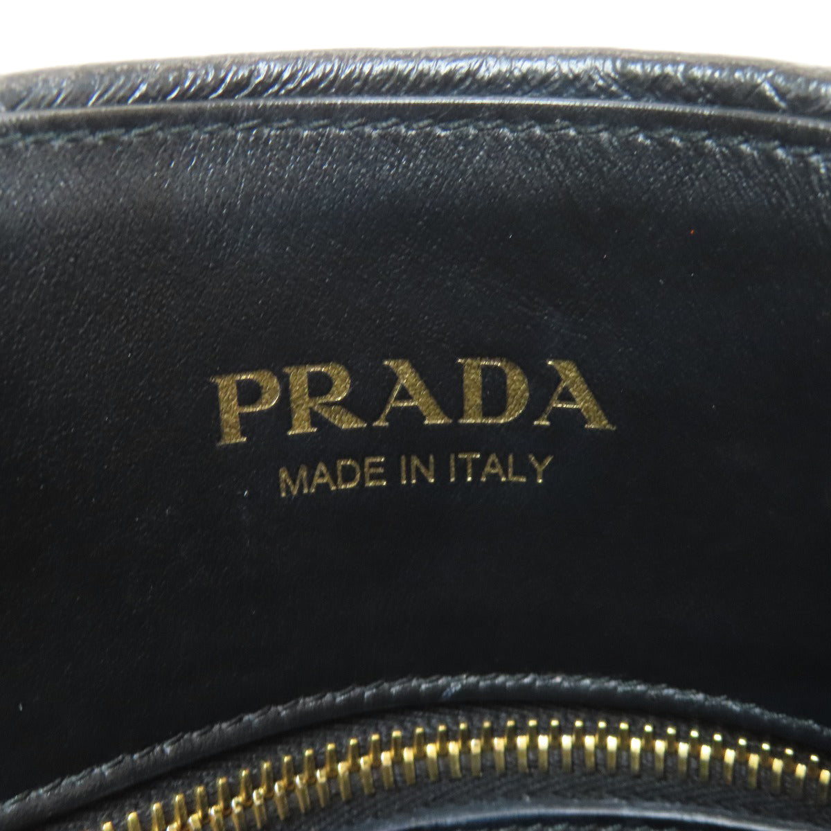 PRADA Symbol Topstitch Handbag Calf Ladies [Used]