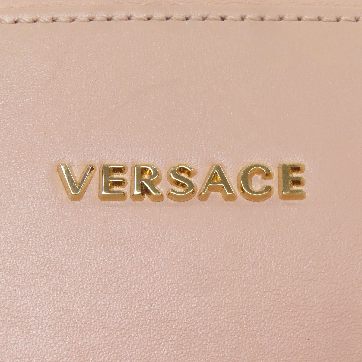 VERSACE logo Shoulder Bag Leather Ladies [Used]