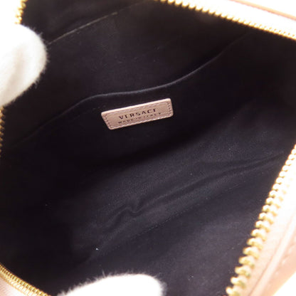 VERSACE logo Shoulder Bag Leather Ladies [Used]