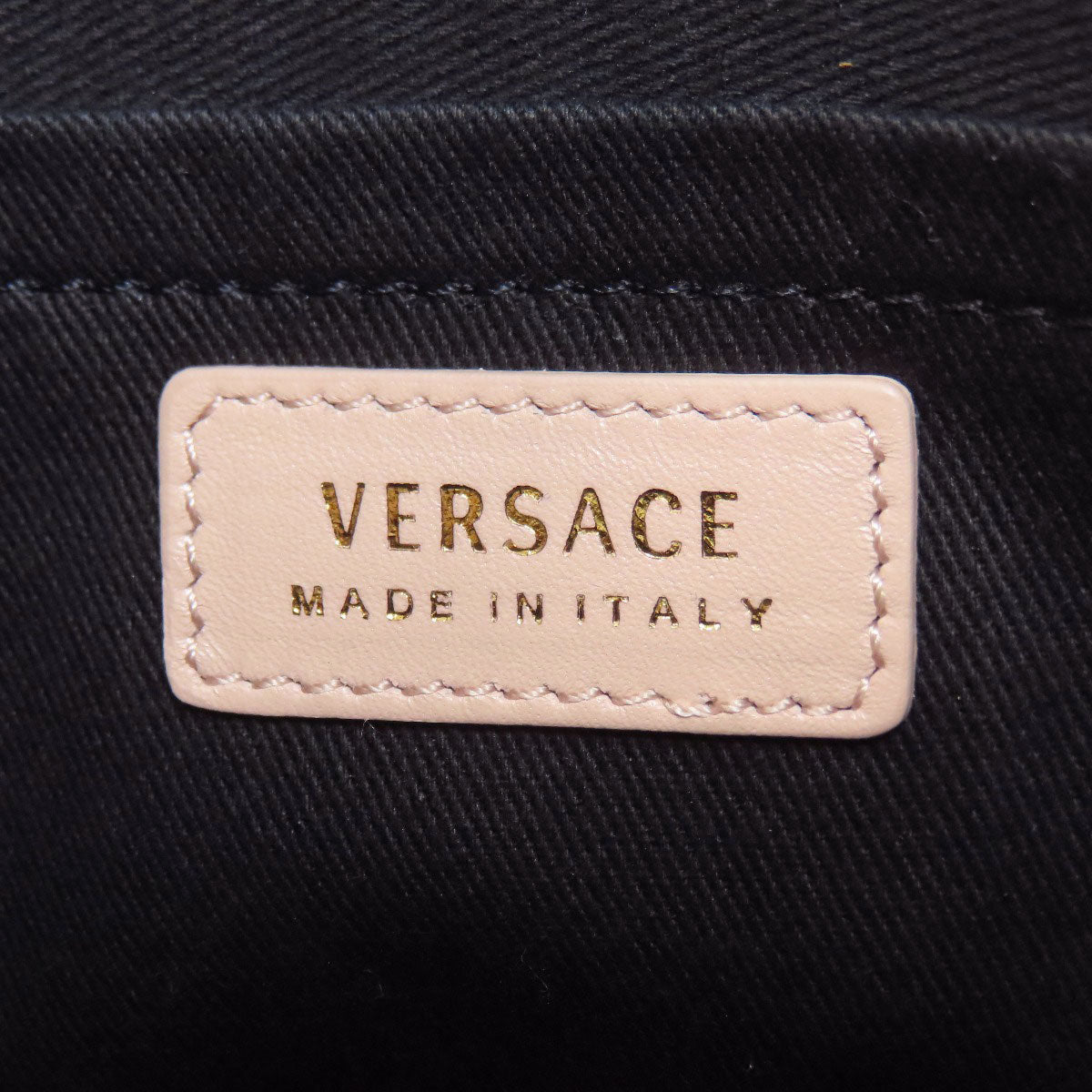 VERSACE logo Shoulder Bag Leather Ladies [Used]