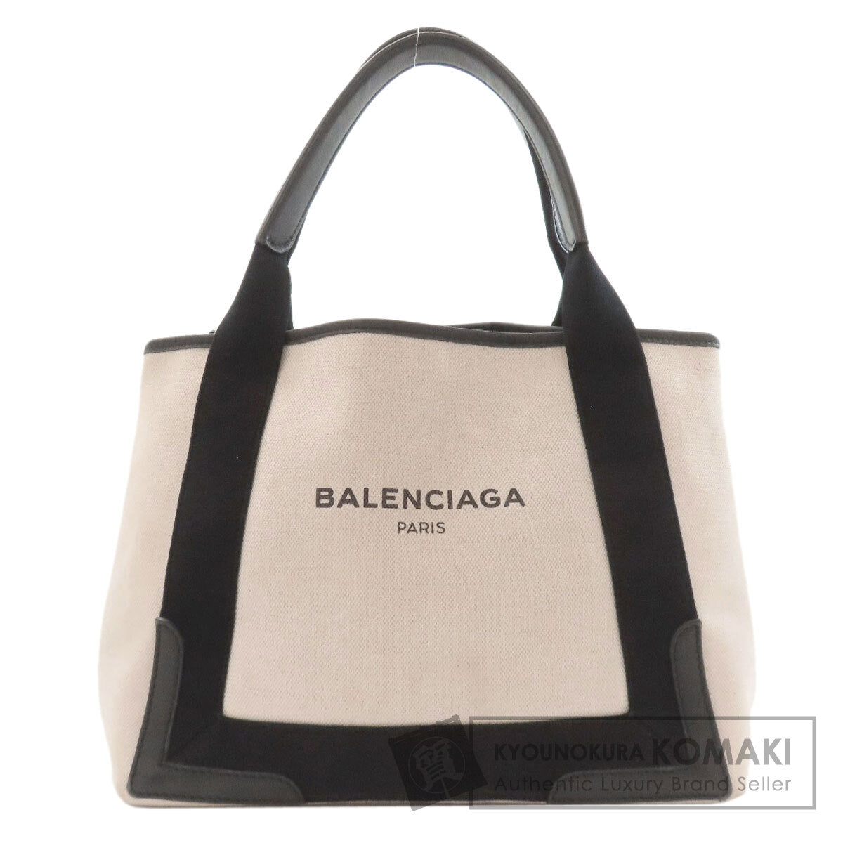 BALENCIAGA 339933 NAVY CABAS Handbag Canvas Ladies [Used]