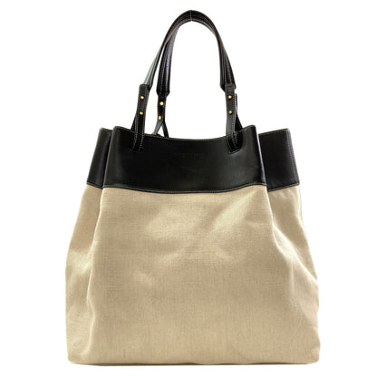 BOTTEGA VENETA logo Tote Bag Canvas LeatherLadies [Used]