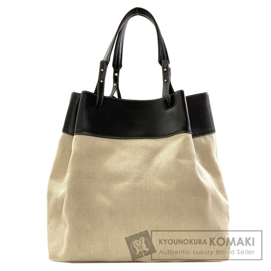 BOTTEGA VENETA logo Tote Bag Canvas LeatherLadies [Used]