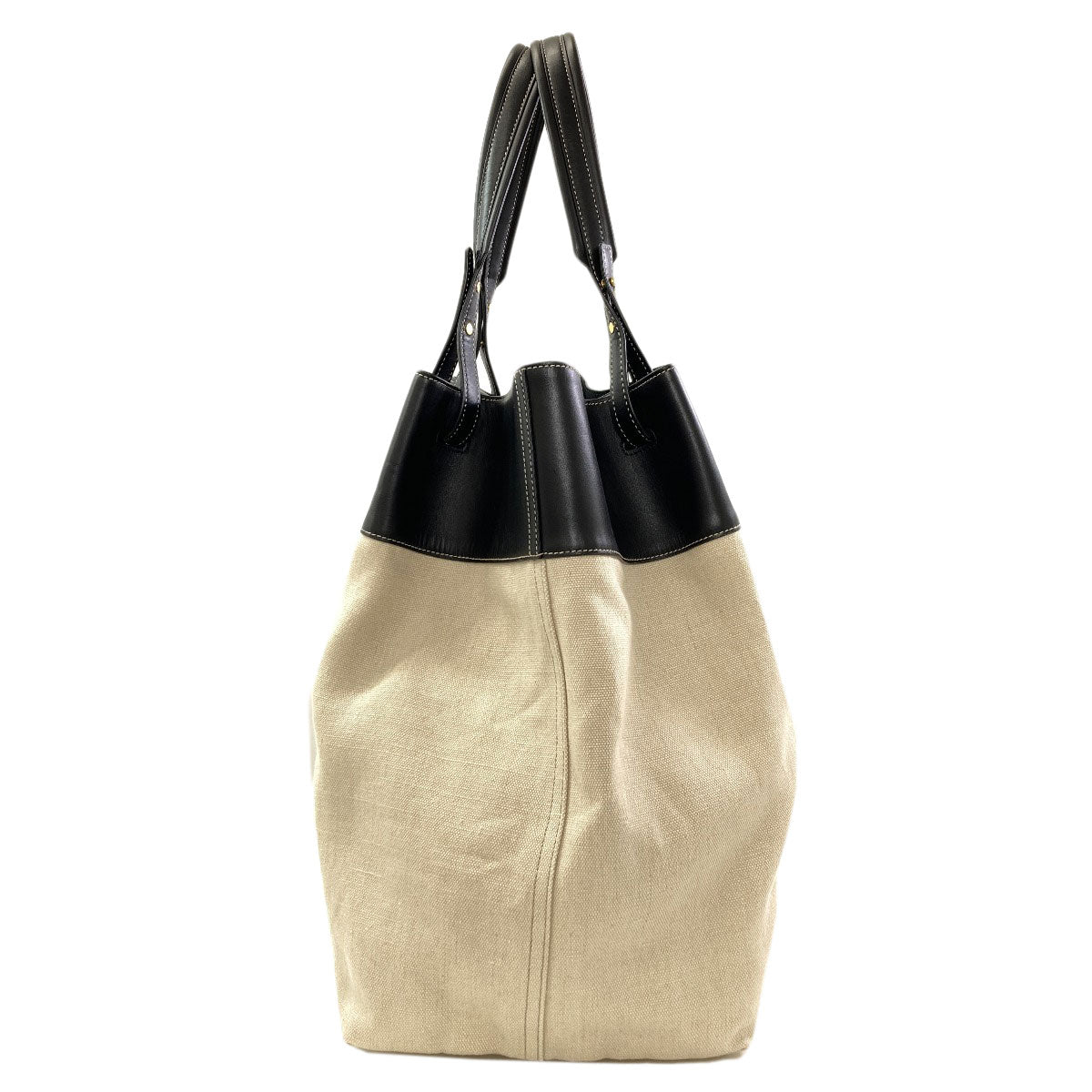 BOTTEGA VENETA logo Tote Bag Canvas LeatherLadies [Used]