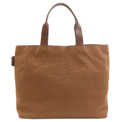 Longchamp logo Tote Bag Canvas Ladies [Used]