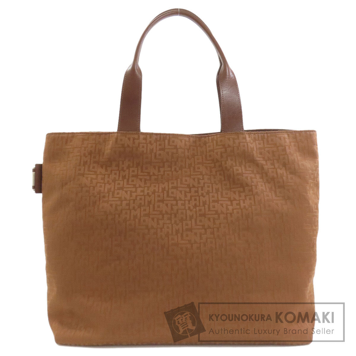 Longchamp logo Tote Bag Canvas Ladies [Used]
