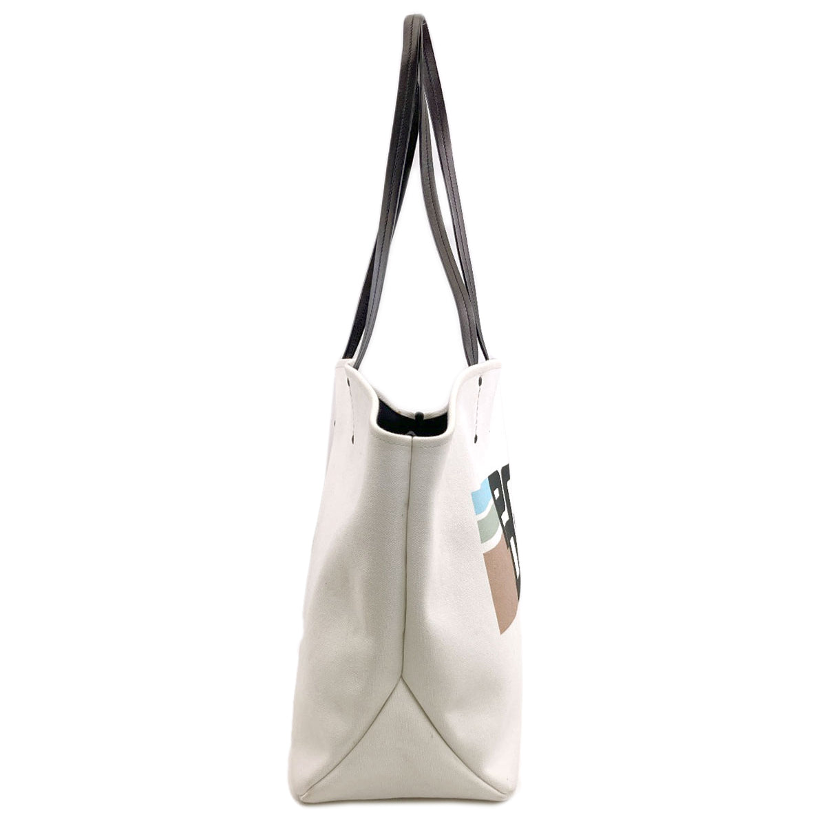 PRADA logo Tote Bag Canvas Ladies [Used]