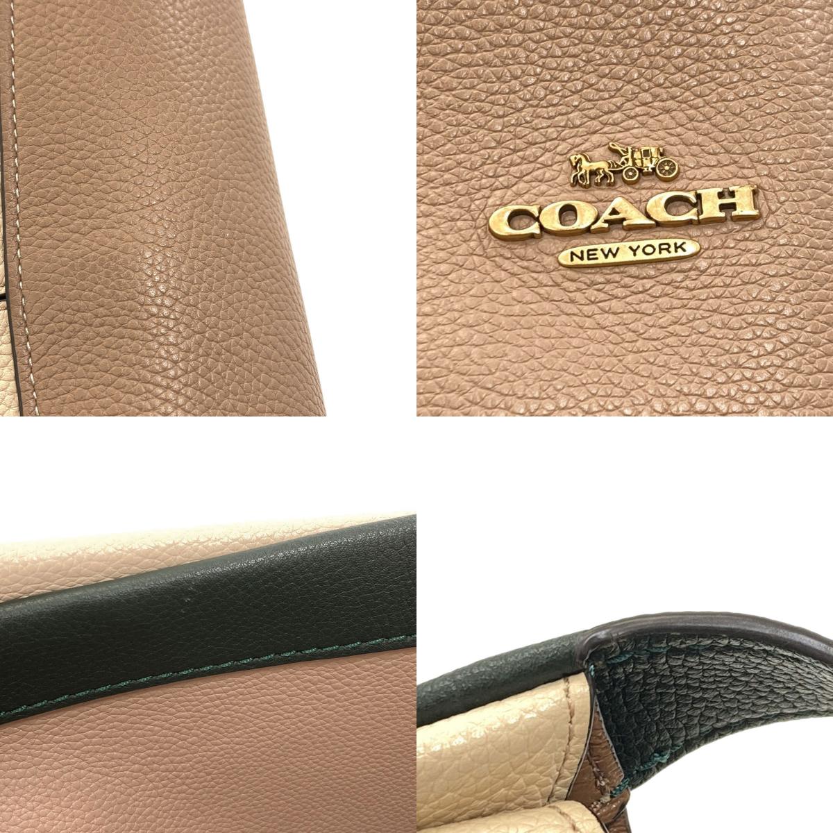 COACH 76088 Hadley Hobo Color Block Tote Bag Leather Ladies [Used]