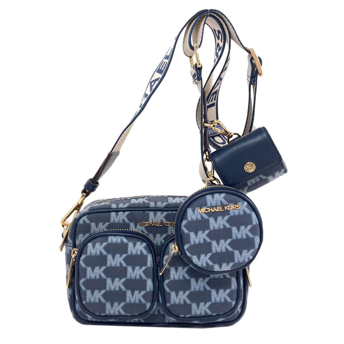 Michael Kors Jet Set Item Crossbody with Attachment Medium Shoulder Bag Canvas Ladies [Used]