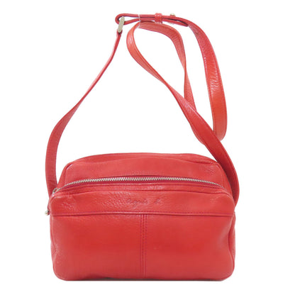 agnes b. logo Shoulder Bag Leather Ladies [Used]