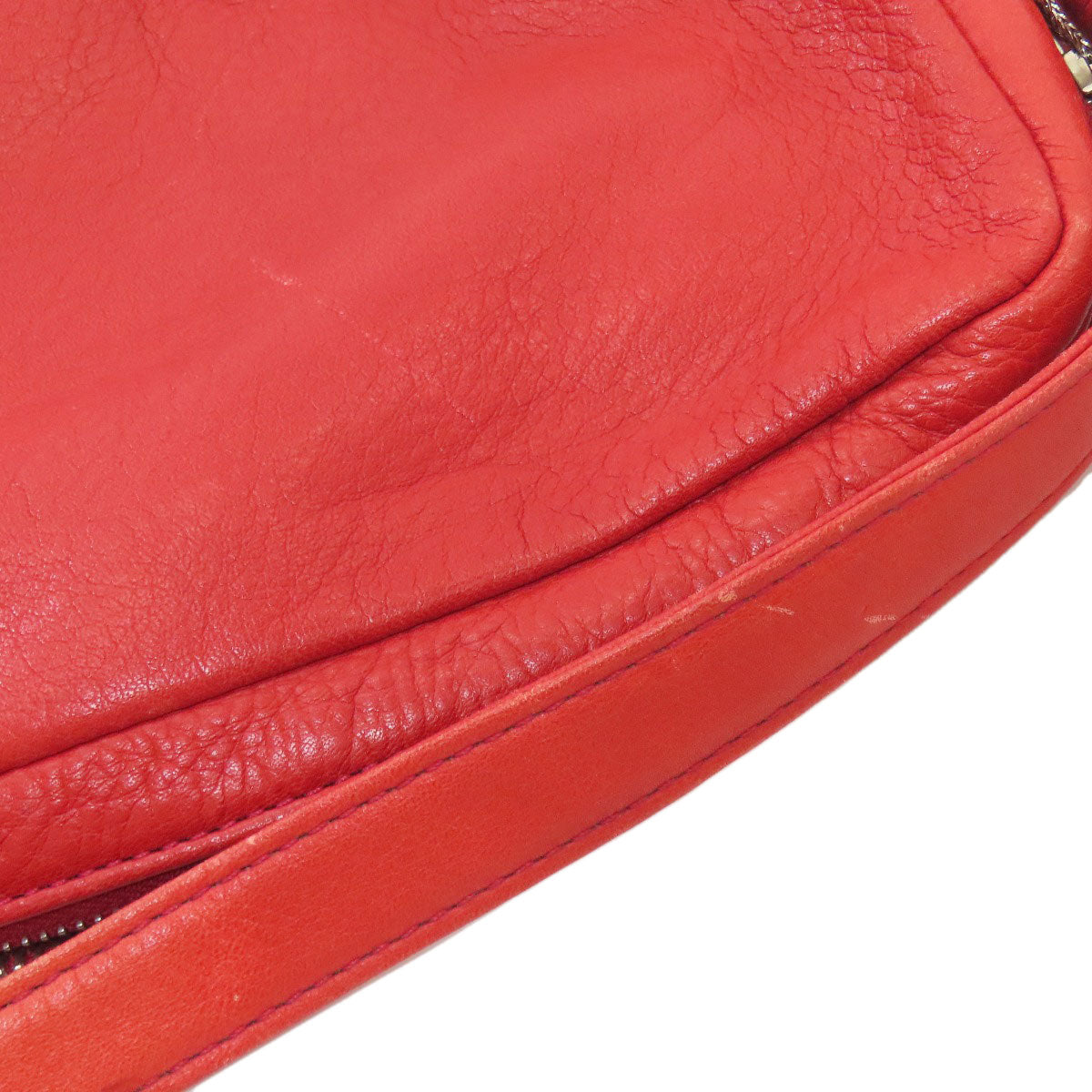 agnes b. logo Shoulder Bag Leather Ladies [Used]
