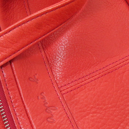 agnes b. logo Shoulder Bag Leather Ladies [Used]