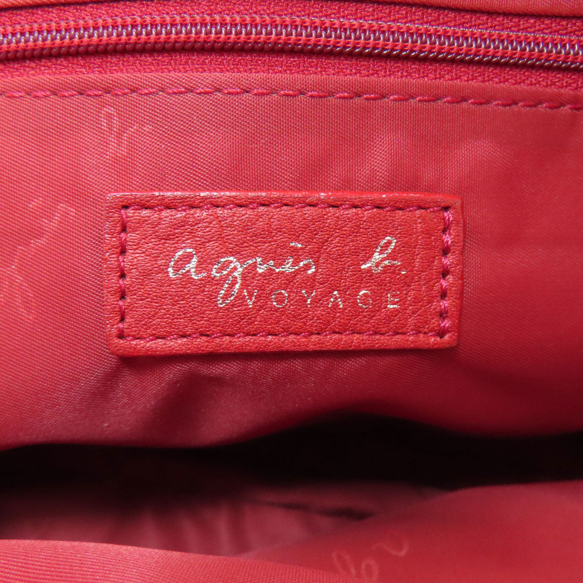 agnes b. logo Shoulder Bag Leather Ladies [Used]