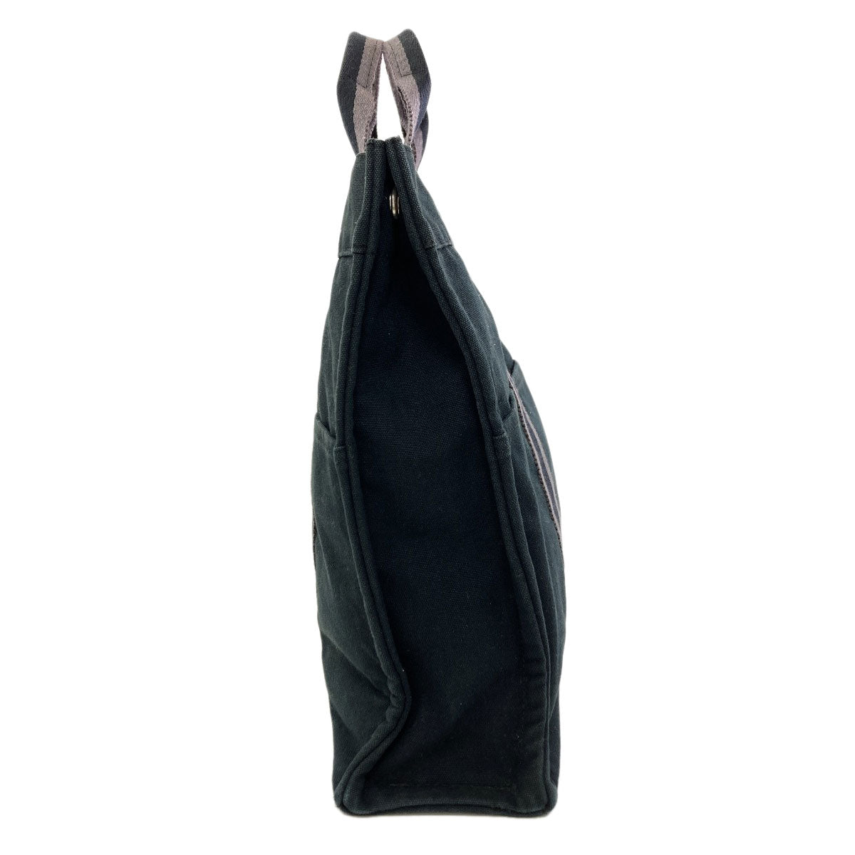 HERMES Sack Fool Toe MM SilverHardware Handbag Canvas Ladies [Used]
