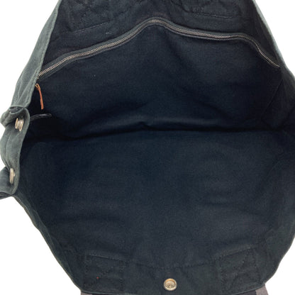 HERMES Sack Fool Toe MM SilverHardware Handbag Canvas Ladies [Used]