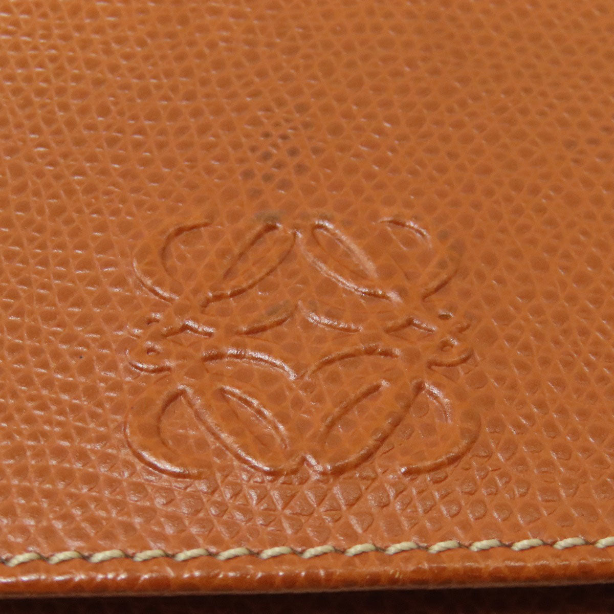 LOEWE anagram Bifold Wallet with Coin Pocket Leather Ladies [Used]