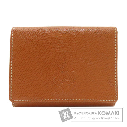 LOEWE anagram Bifold Wallet with Coin Pocket Leather Ladies [Used]